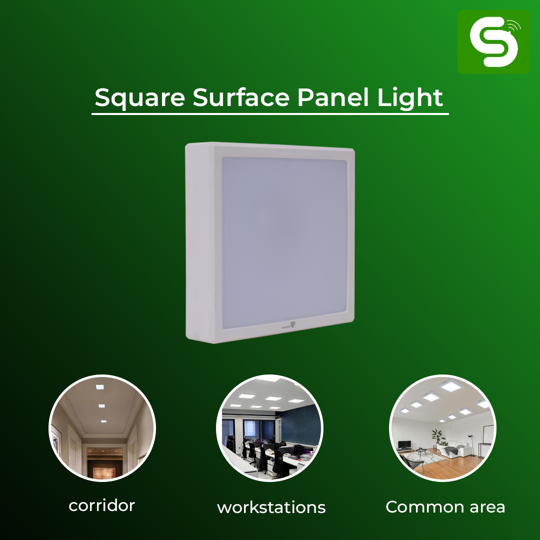 Radar Motion Sensor LED Panel Light | Surface Mount Square Panel Light with Auto On/Off Functionality | IP20 | 12W