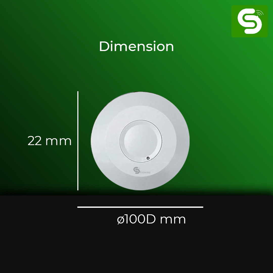 Microwave Radar Motion Sensor | Surface Mount | 360° detection angle | 300W Capacity | Upto 8m Detection Range | ESY-M10