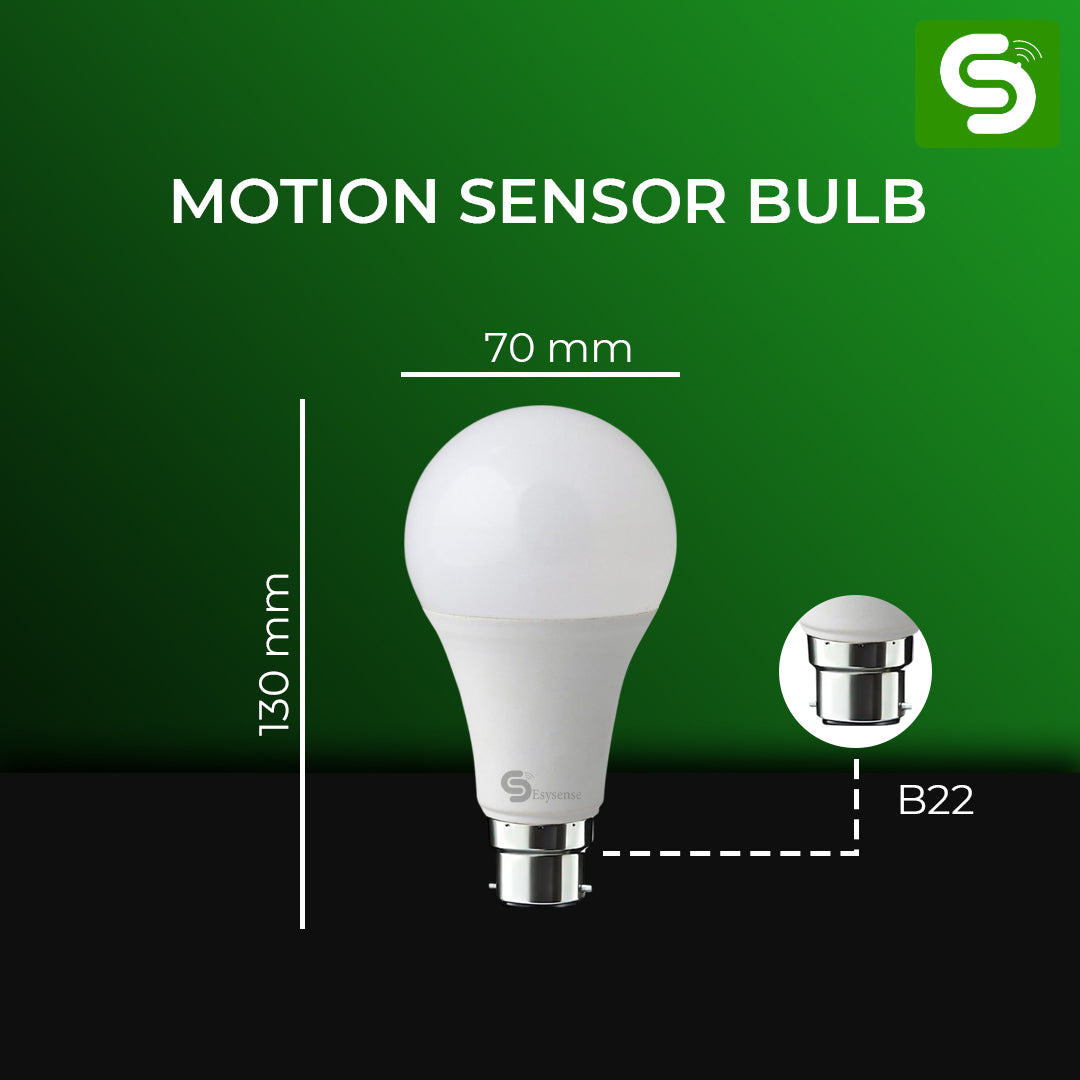 Motion Sensor Bulb | Radar Motion Sensor Bulb with Auto on/off + Day/Night Feature | B22 | 7W