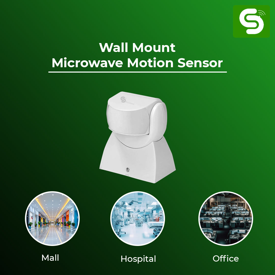 180° Microwave Motion Sensor | Wall Mount Motion Sensor | Upto 12m Detection Range | Radar Motion Sensor with IP65 | ESY-M06