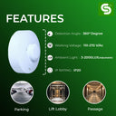 Microwave Motion Sensor, 360° Surface Mount Motion Detector, Radar Motion Sensor with adjustable delay time, motion detector radar, radar motion detector, microwave sensor for human detection, microwave sensors, microwave sensor motion detector, occupancy sensors, vacancy sensor