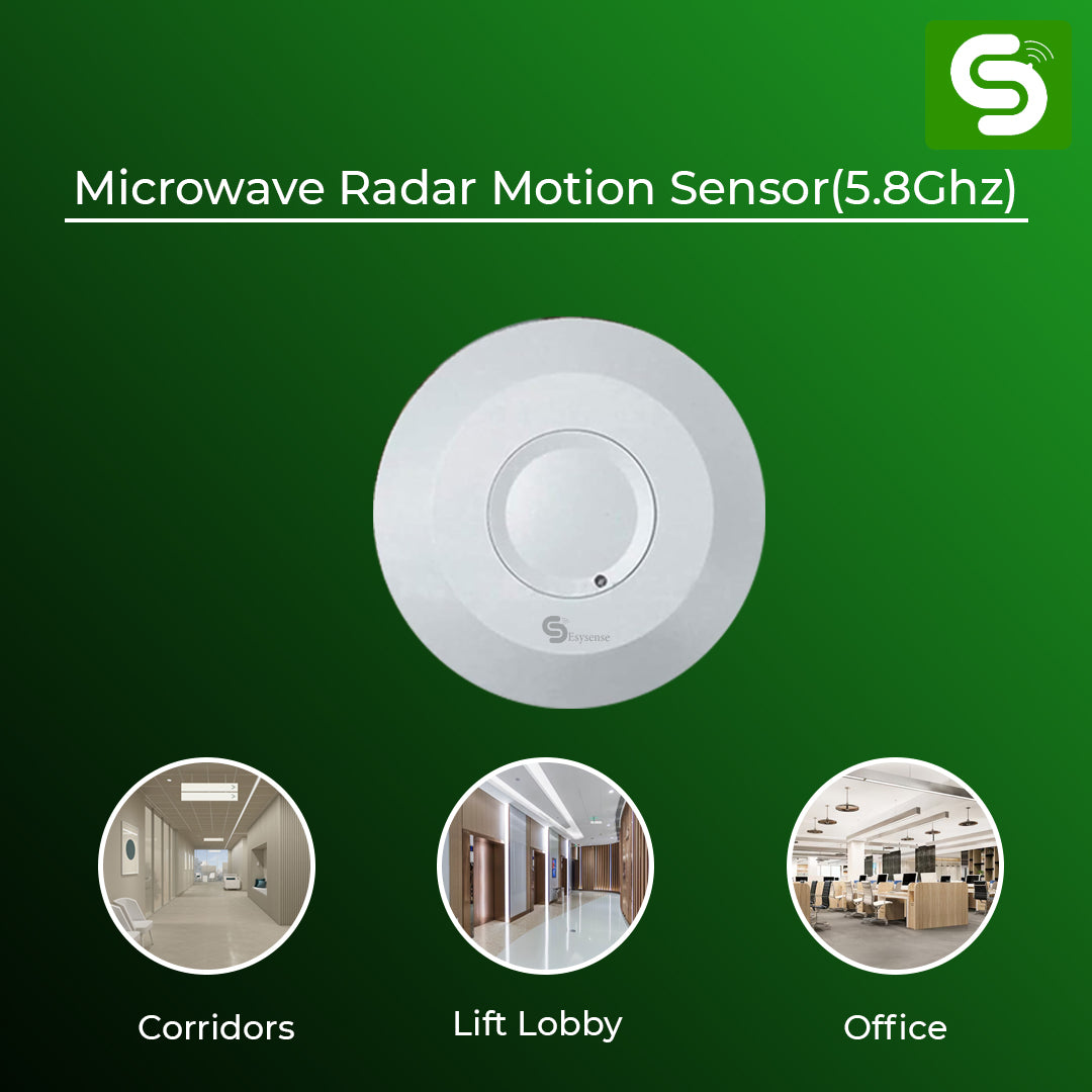 Microwave Radar Motion Sensor | Surface Mount | 360° detection angle | 300W Capacity | Upto 8m Detection Range | ESY-M10