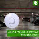 Microwave Motion Sensor, 360° Surface Mount Motion Detector, Radar Motion Sensor with adjustable delay time, motion detector radar, radar motion detector, microwave sensor for human detection, microwave sensors, microwave sensor motion detector, occupancy sensors, vacancy sensor