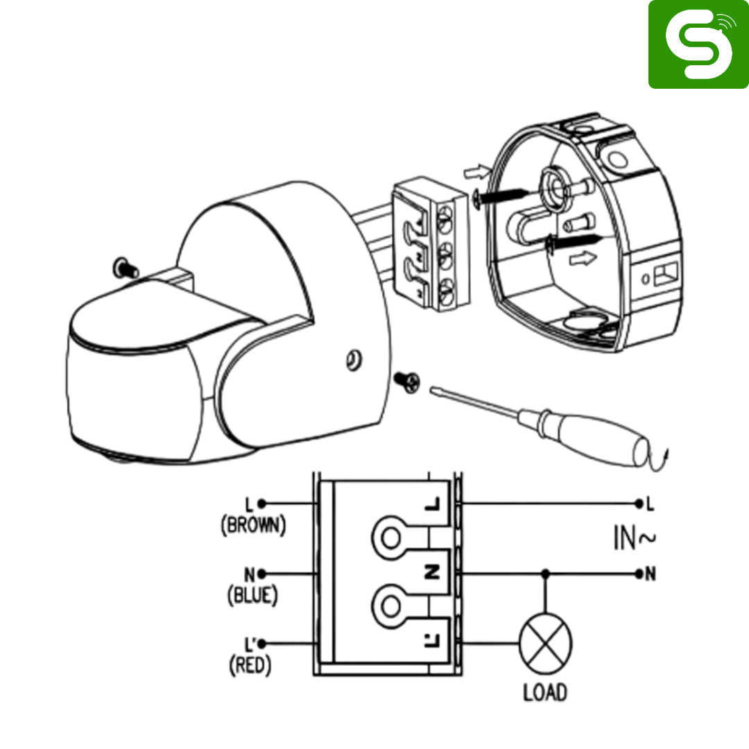 light sensor for outdoor lights, day night sensor for outdoor lights, outdoor light with day night sensor, Wall Mount Motion Sensor, Upto 12m Detection Range, Radar Motion Sensor with IP65, Microwave Motion Sensor, motion sensor wall mount, microwave technology, wall mount motion sensor