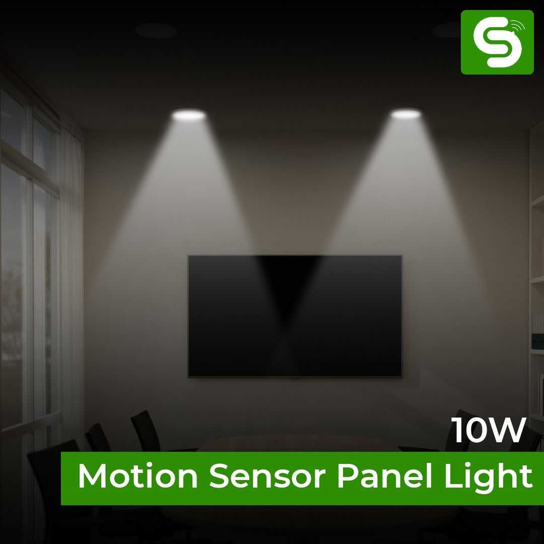 Radar Motion Sensor LED Panel Light | Surface Mount Round Panel Light | Auto On/Off | IP20