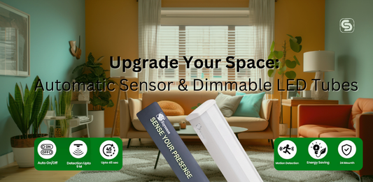 Upgrade Your Space: Automatic Sensor & Dimmable LED Tubes highlighting smart LED tube lighting with automatic sensing and adjustable brightness.