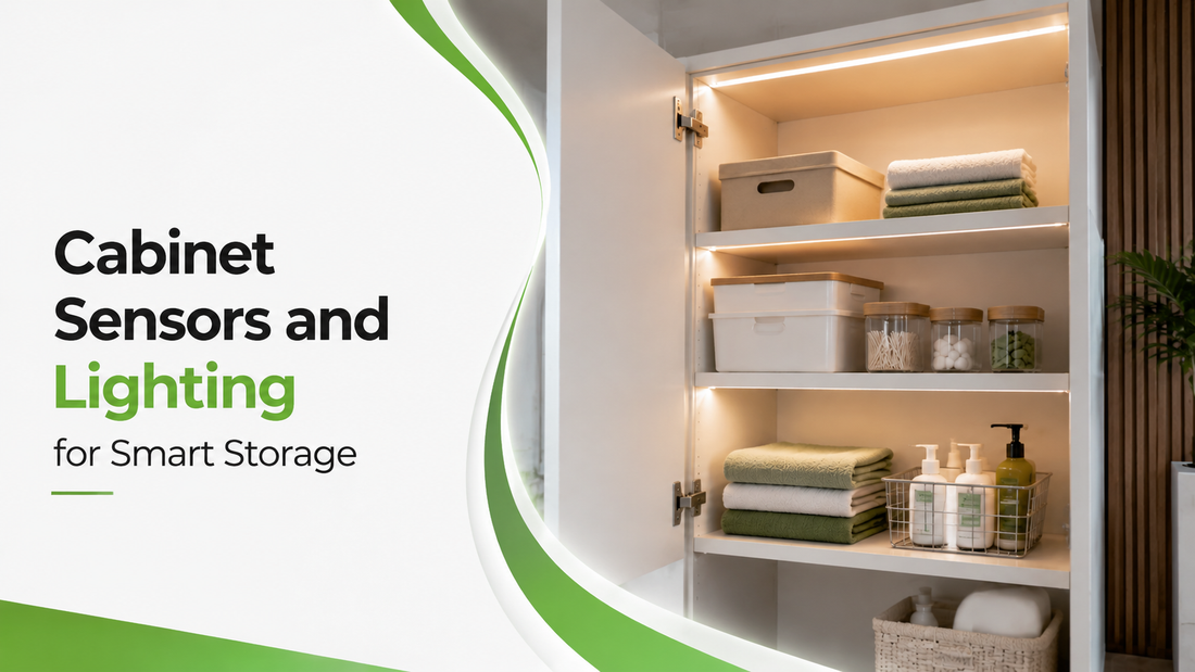 Cabinet Sensors and Lighting for Smart Storage