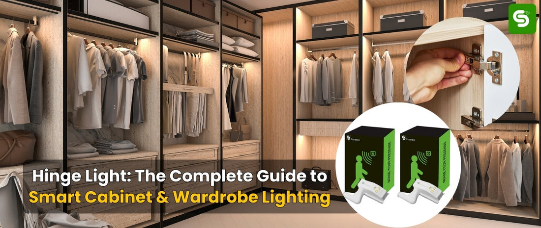 Hinge Light - The Complete Guide to Smart Cabinet & Wardrobe Lighting by Esysense with automatic LED illumination