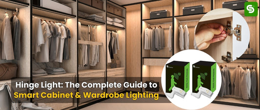 Hinge Light - The Complete Guide to Smart Cabinet & Wardrobe Lighting by Esysense with automatic LED illumination