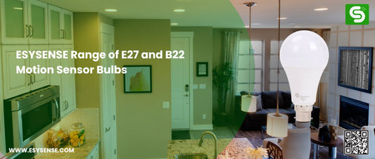 ESYSENSE Range of E27 and B22 Motion Sensor Bulbs with auto ON/OFF, day/night sensing, and dimmable smart lighting