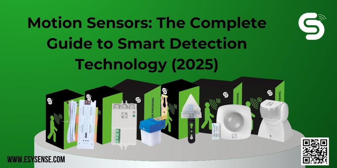 Motion Sensors: The Complete Guide to Smart Detection Technology featuring PIR, microwave, and dual-technology motion sensors for smart homes