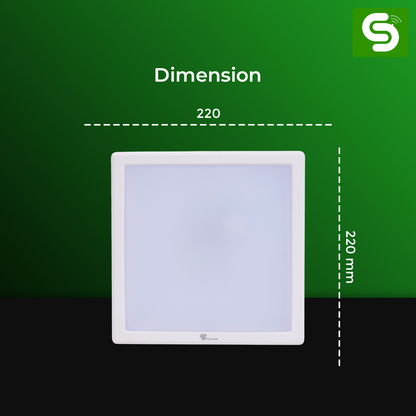 Radar Motion Sensor LED Panel Light | Surface Mount Square Panel Light with Auto Dimmable Functionality | IP20 | 20W