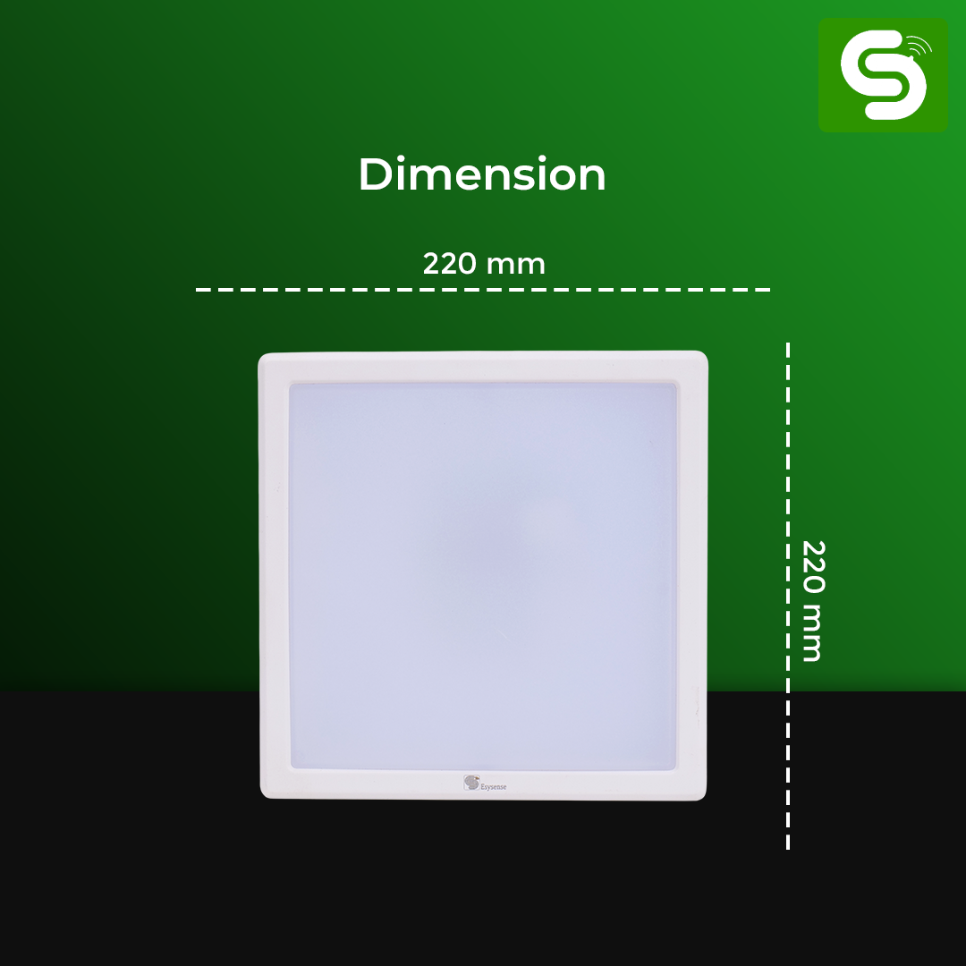 Radar Motion Sensor LED Panel Light | Surface Mount Square Panel Light with Auto On/Off Functionality | IP20 | 20W
