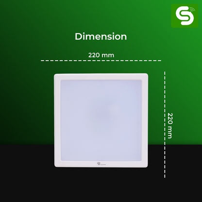 Radar Motion Sensor LED Panel Light | Surface Mount Square Panel Light with Auto On/Off Functionality | IP20 | 20W