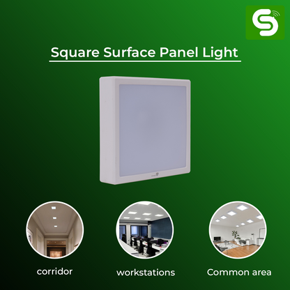 Radar Motion Sensor LED Panel Light | Surface Mount Square Panel Light with Auto On/Off Functionality | IP20 | 20W