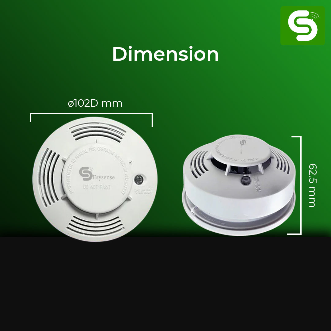 Independent Smoke Detector | 85DB Alarm | 9V DC Battery Powered | Smoke Detector Alarm Security Sensor |  ESY-M28