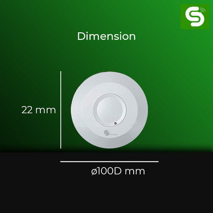 Microwave Radar Motion Sensor | Surface Mount | 360° detection angle | 300W Capacity | Upto 8m Detection Range | ESY-M10