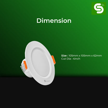 Motion Sensor Concealed Downlight | Radar motion sensor Ceiling mount downlight | Auto On/Off & Day Night Functionality | IP20 | 7W