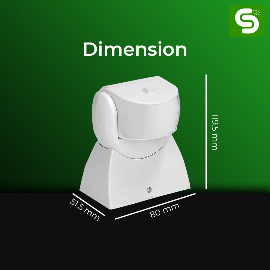 180° Microwave Motion Sensor | Wall Mount Motion Sensor | Upto 12m Detection Range | Radar Motion Sensor with IP65 |  ESY-M06