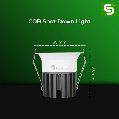 Esysense 12 W LED COB Light | Warm White Light | Recessed Ceiling LED Light