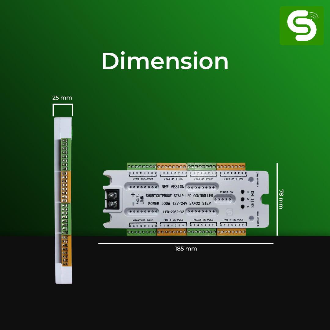 32 Channel Staircase Controller | PIR Motion Sensor Controller | 12/24V DC | PIR Technology | 500W Capacity | ESY-P29