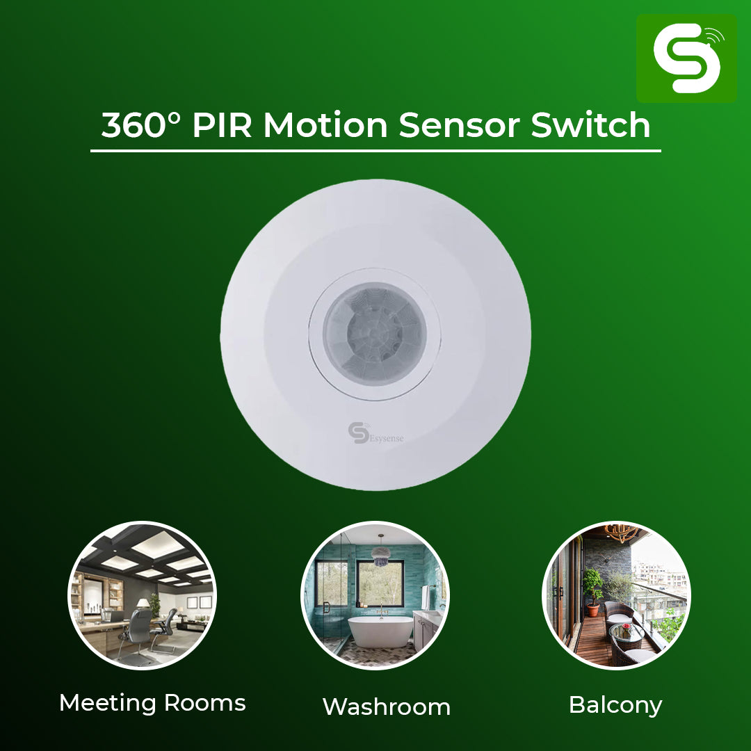 360° PIR Motion Sensor | 110-270V/AC Motion Sensor | Upto 8M Detection Range | Infrared PIR Motion Sensor for Home | ESY-P12
