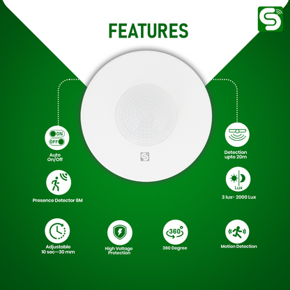 Human Presence Motion Detector With 20M Detection Range