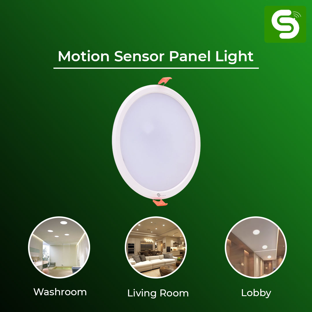 360 degree radar motion sensor round panel light 9m range IP20 20W ceiling