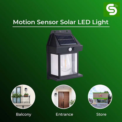 Motion Sensor Solar LED Light | PIR Wall Mount Motion Sensor LED Light | IP65 Waterproof Outdoor Lamp
