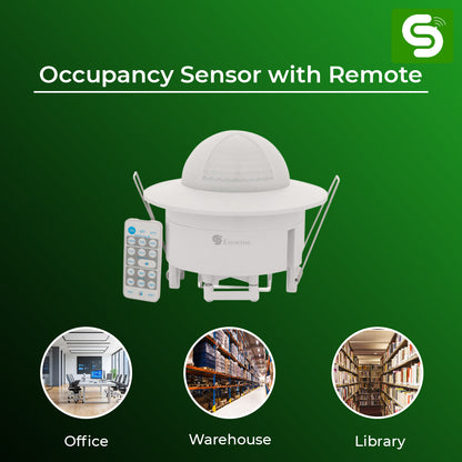360° Ceiling-Mount PIR Occupancy Sensor with Remote Control | Recessed Ceiling Mount PIR Motion Sensor |  ESY-P17