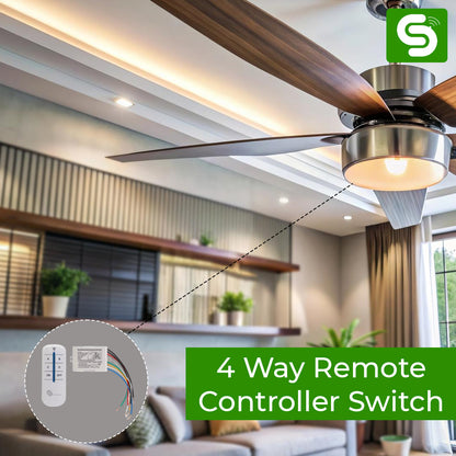 4 way remote switch dual control manual press and head gesture sensor activation India ESY-TC35