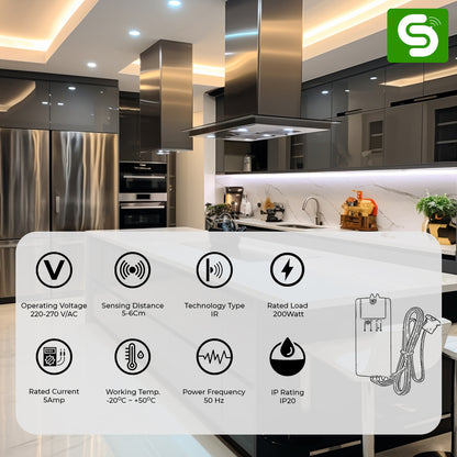 Wardrobe and Cabiner IR sensor | Compact IR Motion Sensor for Wardrobe and Cabinets | ESY-M20