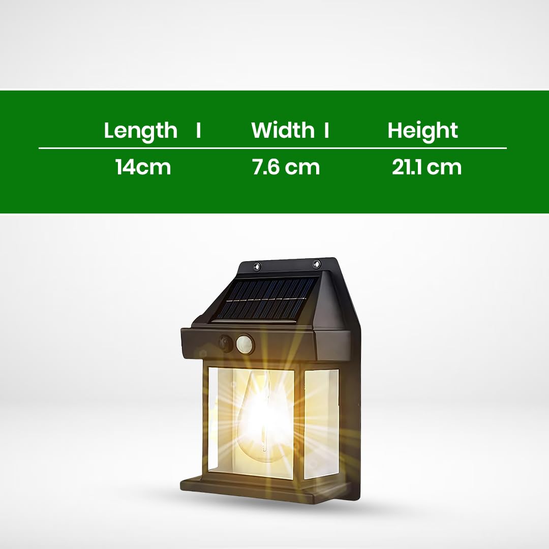 PIR Solar LED Outdoor Wall Light with Motion Sensor