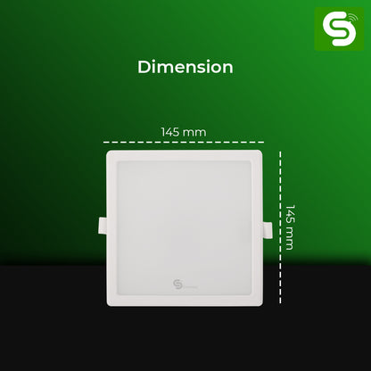 Motion Sensor Concealed Square Panel Light by Esysense featuring 15W LED and 60-Second Delay Time
