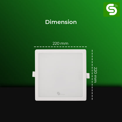 CCT 20W square panel light warm white neutral white cool white 3000K 4000K 6500K auto on off
