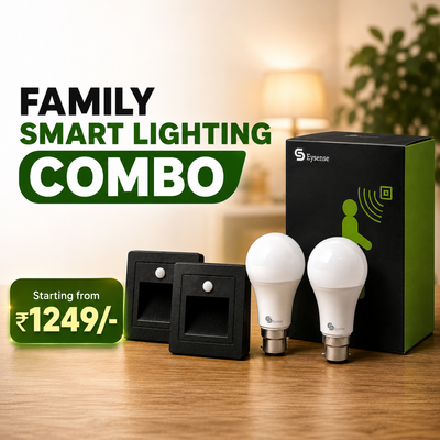 Motion Sensor Bulb + Footlight, Combo Offer (7W B22)