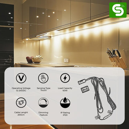 touchless hand gesture IR sensor cabinet wardrobe 8cm range smart dimming IP20 India