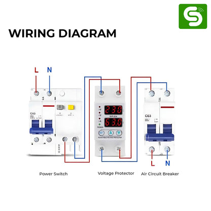 DIN rail mount voltage protector installation distribution board switchboard panel 220V India