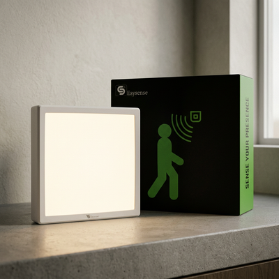 Motion Sensor Surface Square Panel Light, Auto On/Off | IP20 | 20W