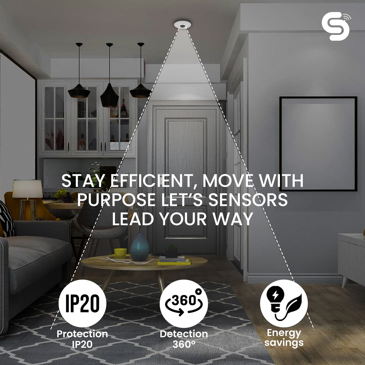 PIR motion sensor with smart control 