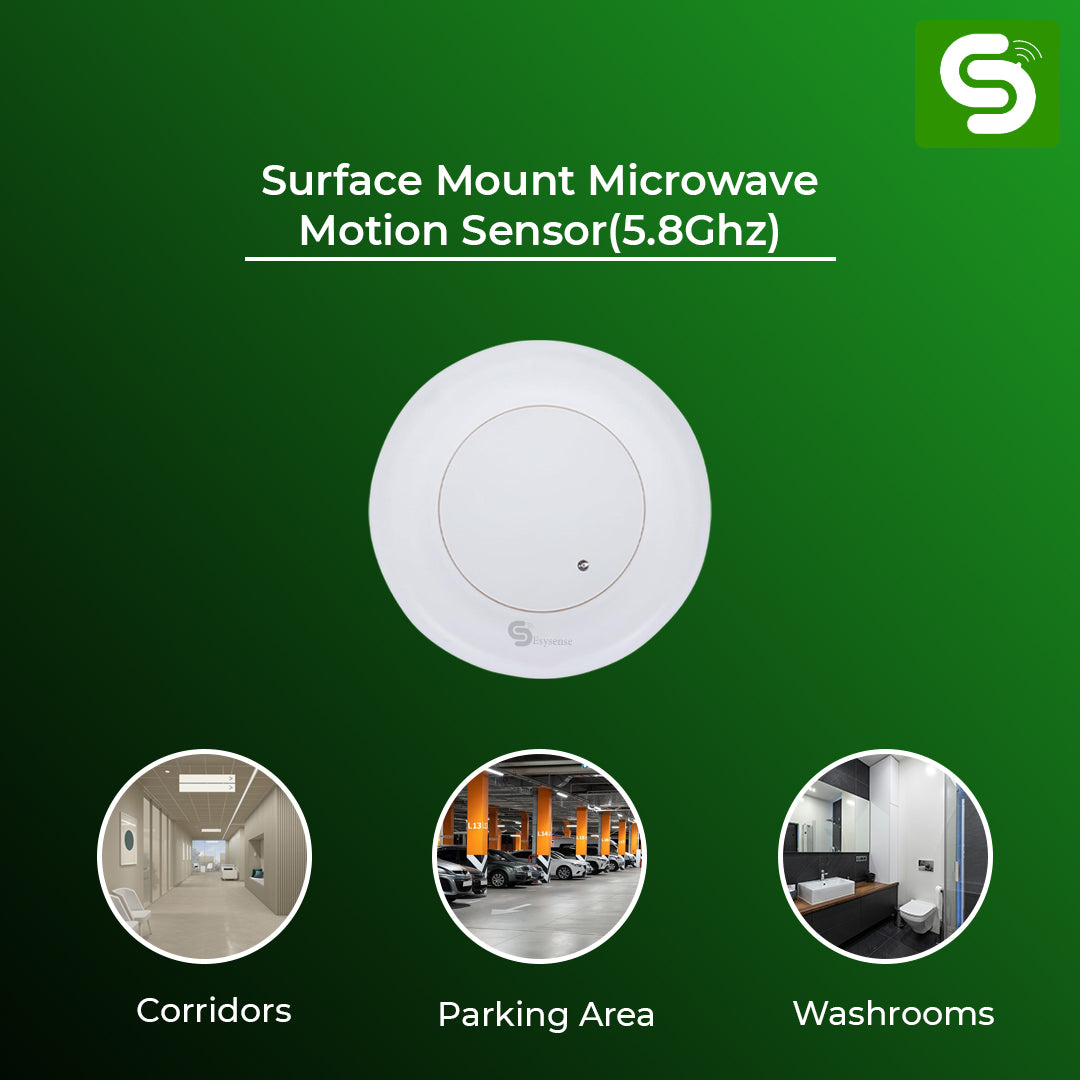Automatic Radar Sensor for Parking Lots, Restrooms, and Industrial Lighting
