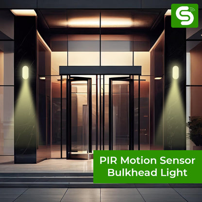 Modern Motion Sensor Lighting for Building Perimeter and Entryway