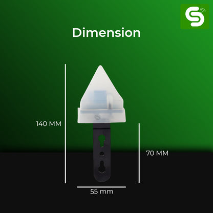 Compact Photocell Sensor Dimensions 70x55x140mm for Pole Mounting