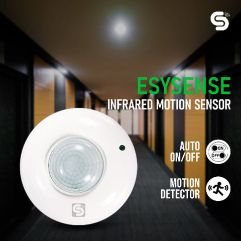 360° Ceiling-Mount Motion Sensor Switch, PIR Motion Detector with 6M Motion Detection Range, Auto On/Off Sensor, Installation Height 2.2-4M, Motion for Sensor Homes, ESYSENSE
