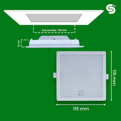 motion sensor panel square light dimension 