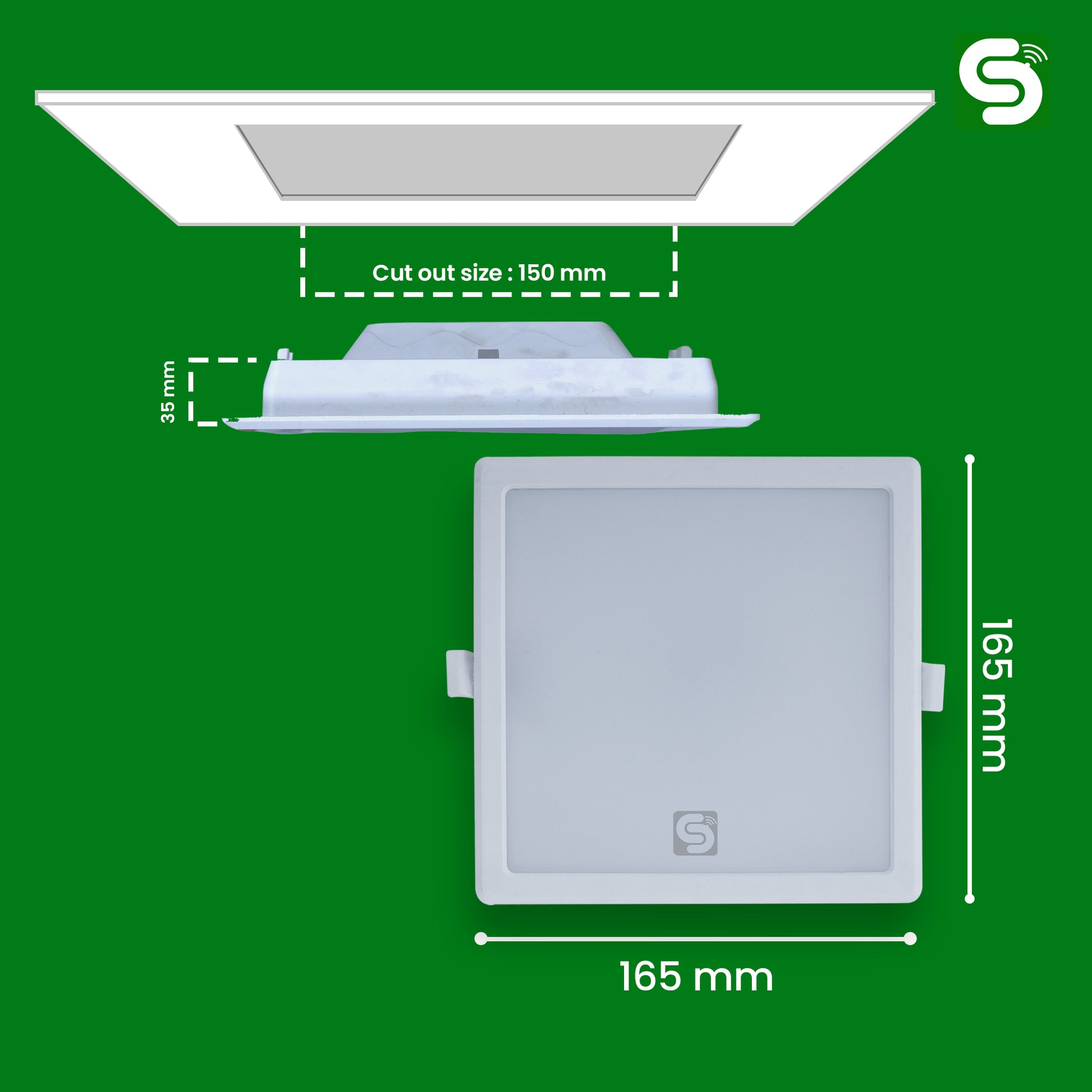 motion sensor square panel light