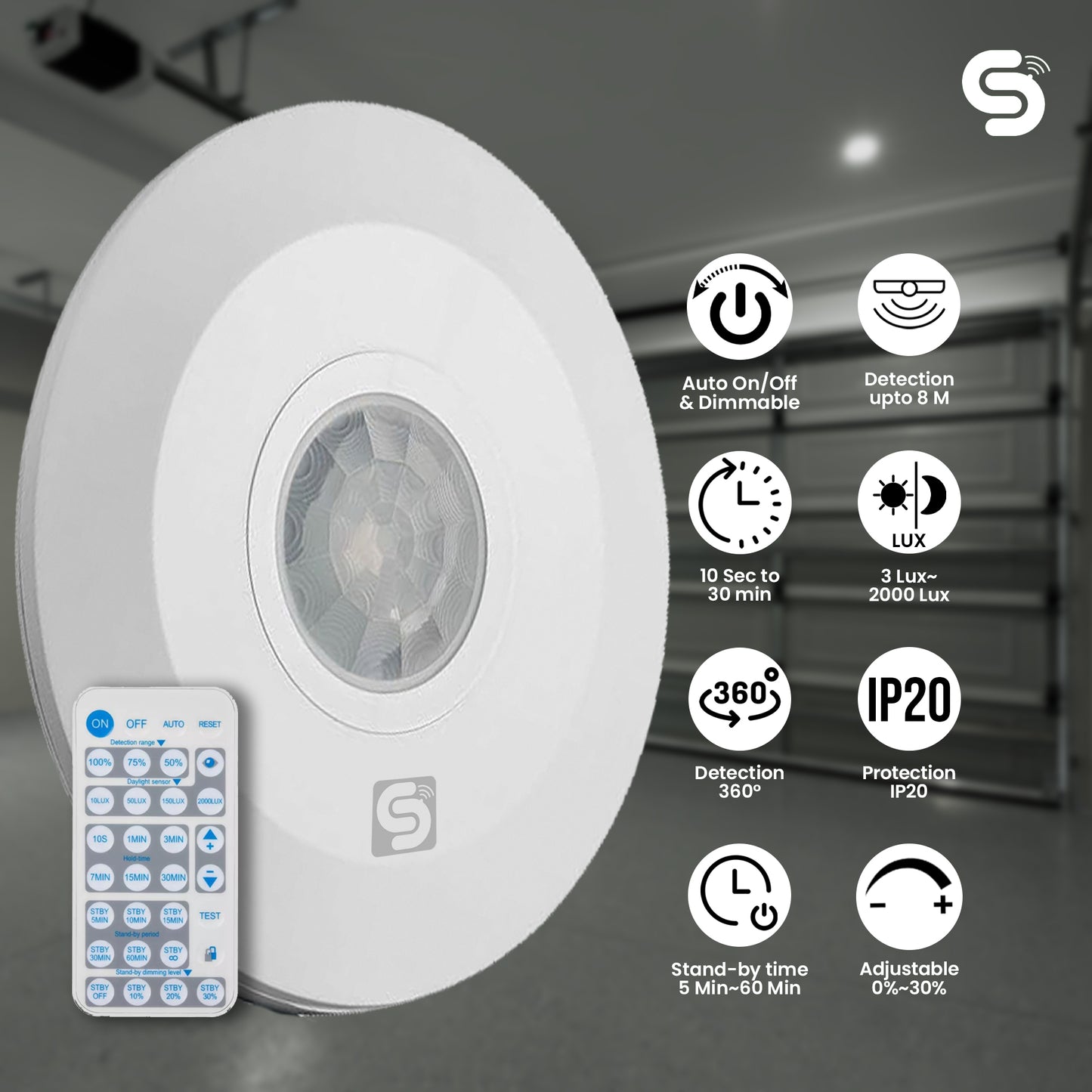 motion sensor with PIR technology