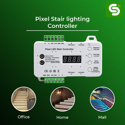 Pixel LED Staircase Controller Wiring – DC 12V 24V,