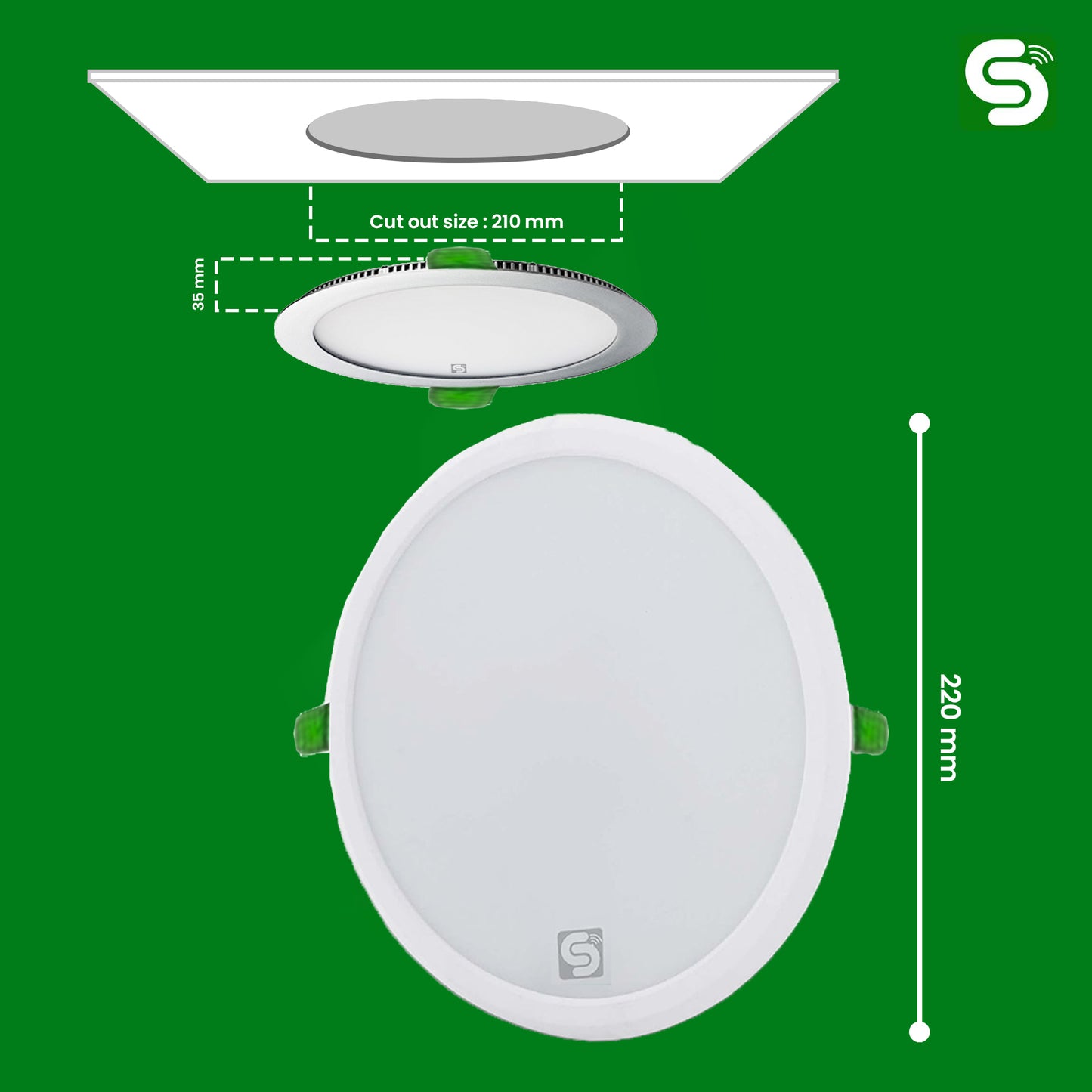 round panel light dimension 