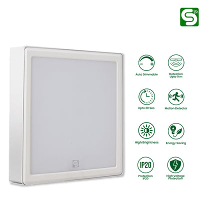  square panel light auto dimmable 